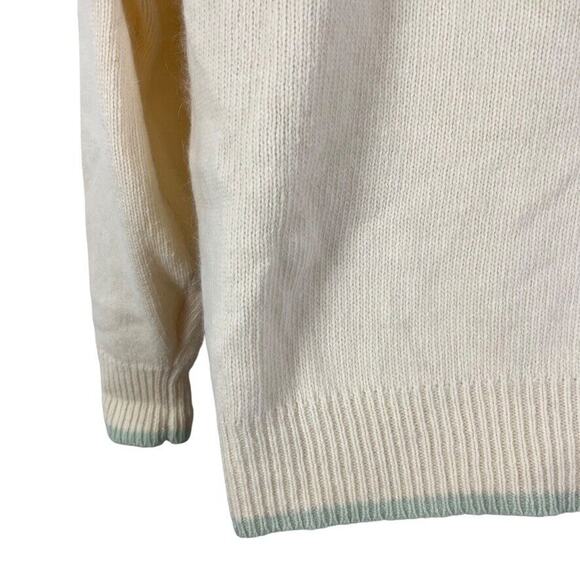 The Knit Connection by Russ Vintage Cable Knit Angora Lambswool Wool Sweater M - Picture 11 of 16